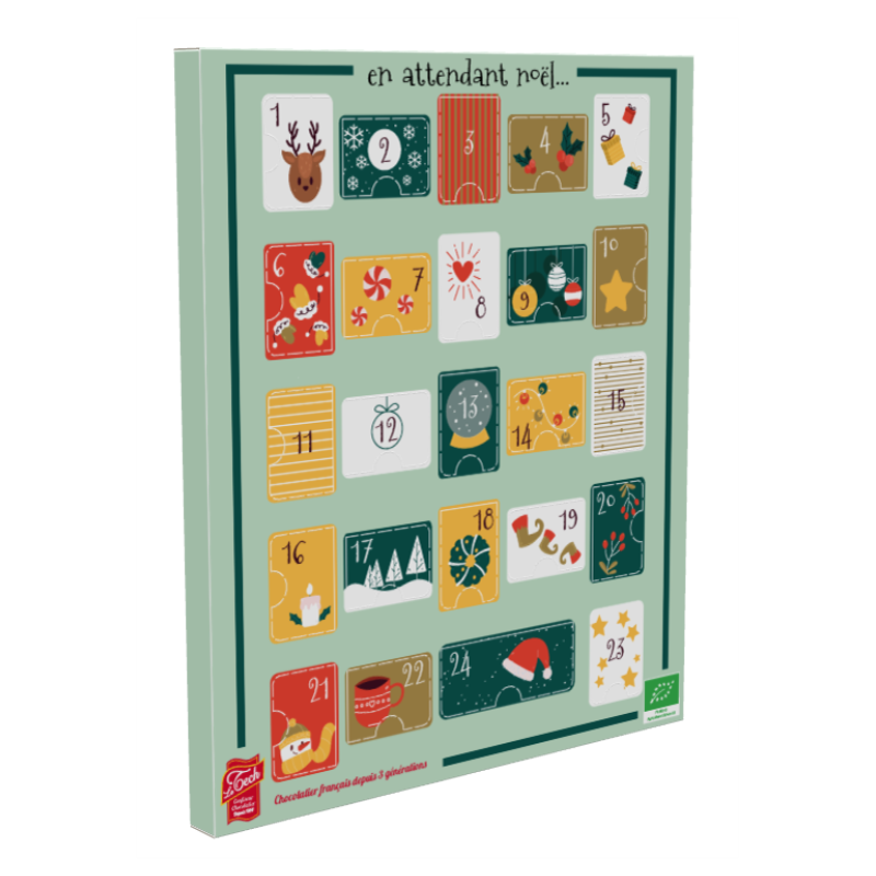 N°324 CALENDRIER DE L'AVENT CHOC LAIT BIO 125G