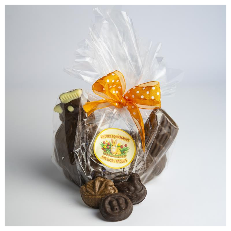 POULE  GARNIE 90G  CHOC LAIT