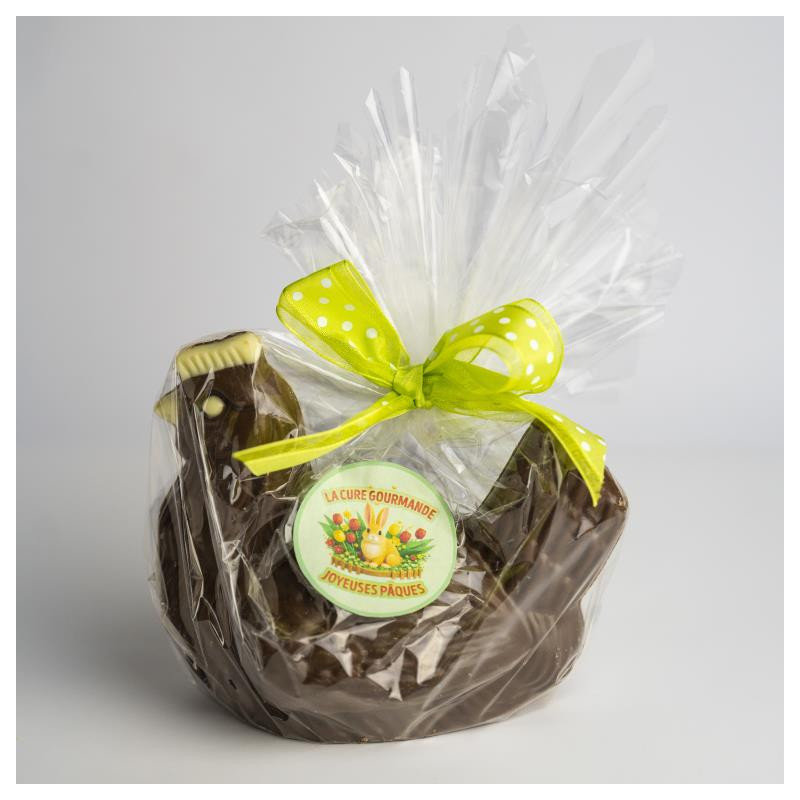 POULE GARNIE 150G CHOC LAIT