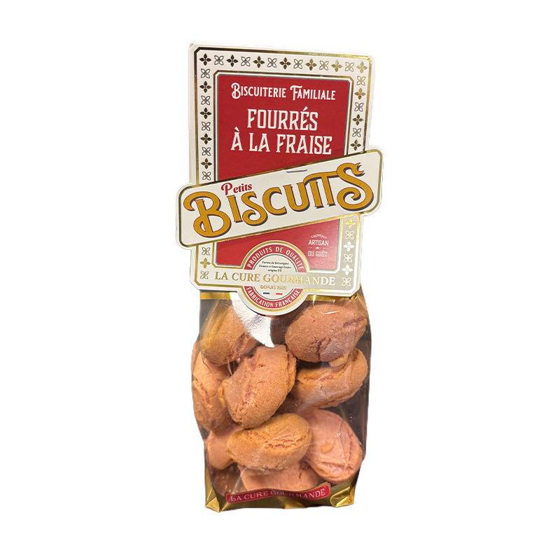 SACHET 180G  BISCUITS FOURRES FRAISE