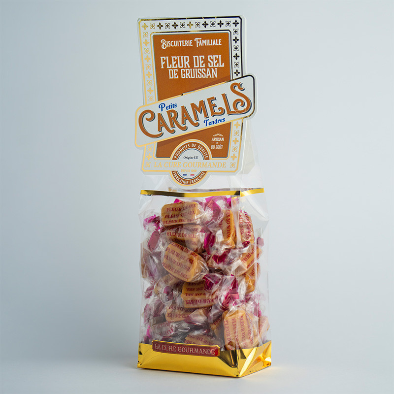 SACHET 230G PETITS CARAMELS TENDRES A LA FLEUR DE SEL DE GRUISSAN