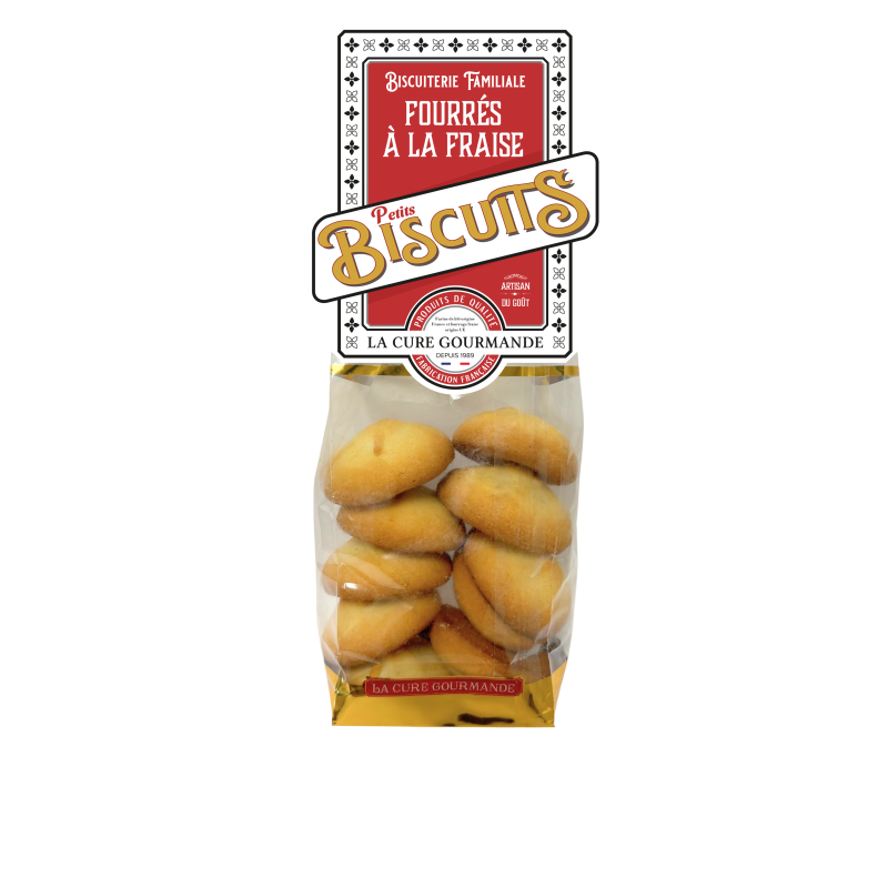 SACHET 180G BISCUITS FOURRES FRAISE