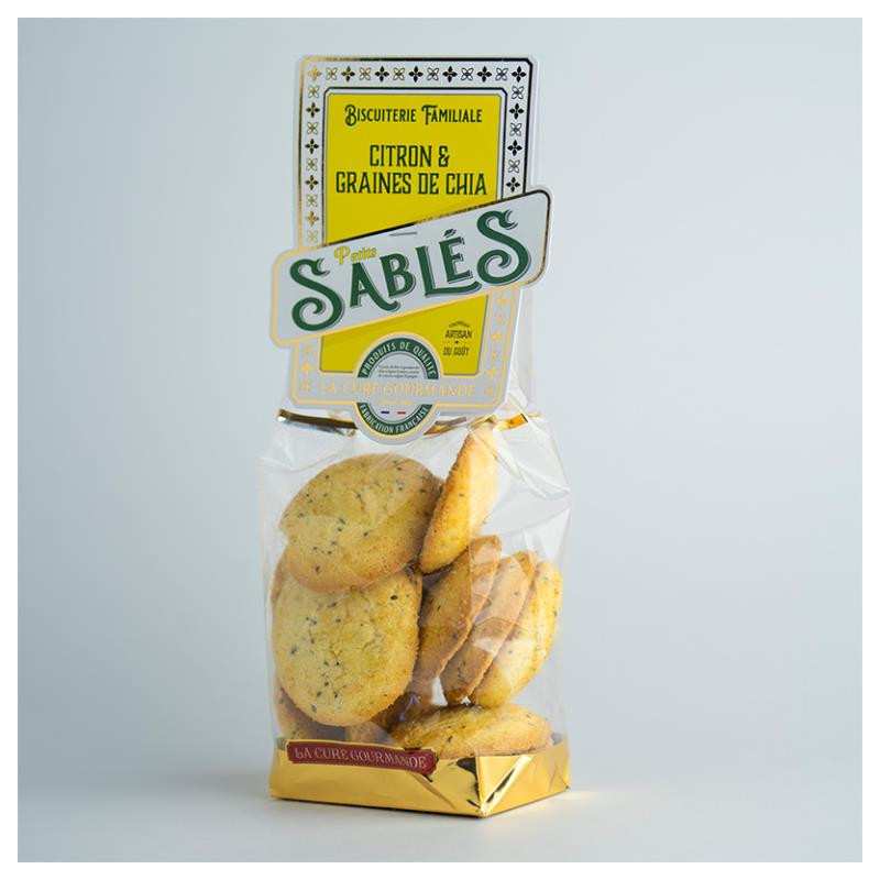 SACHET 125G SABLES CITRON GRAINES DE CHIA