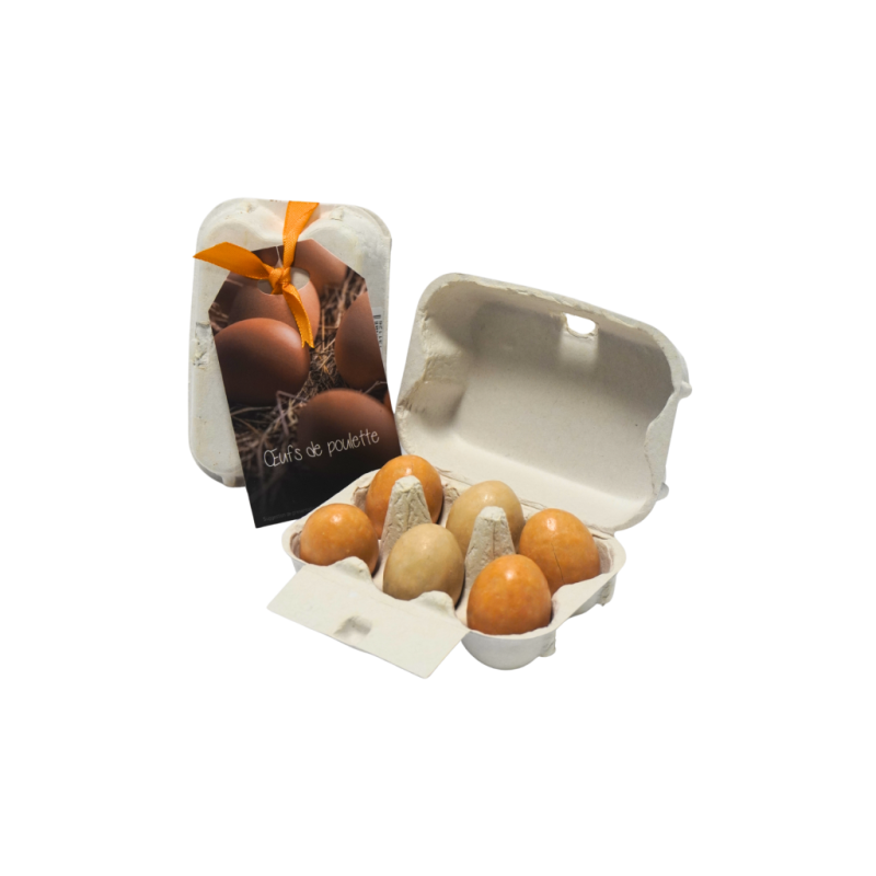 BOITE 75G 6 OEUFS DE POULES PRALINES